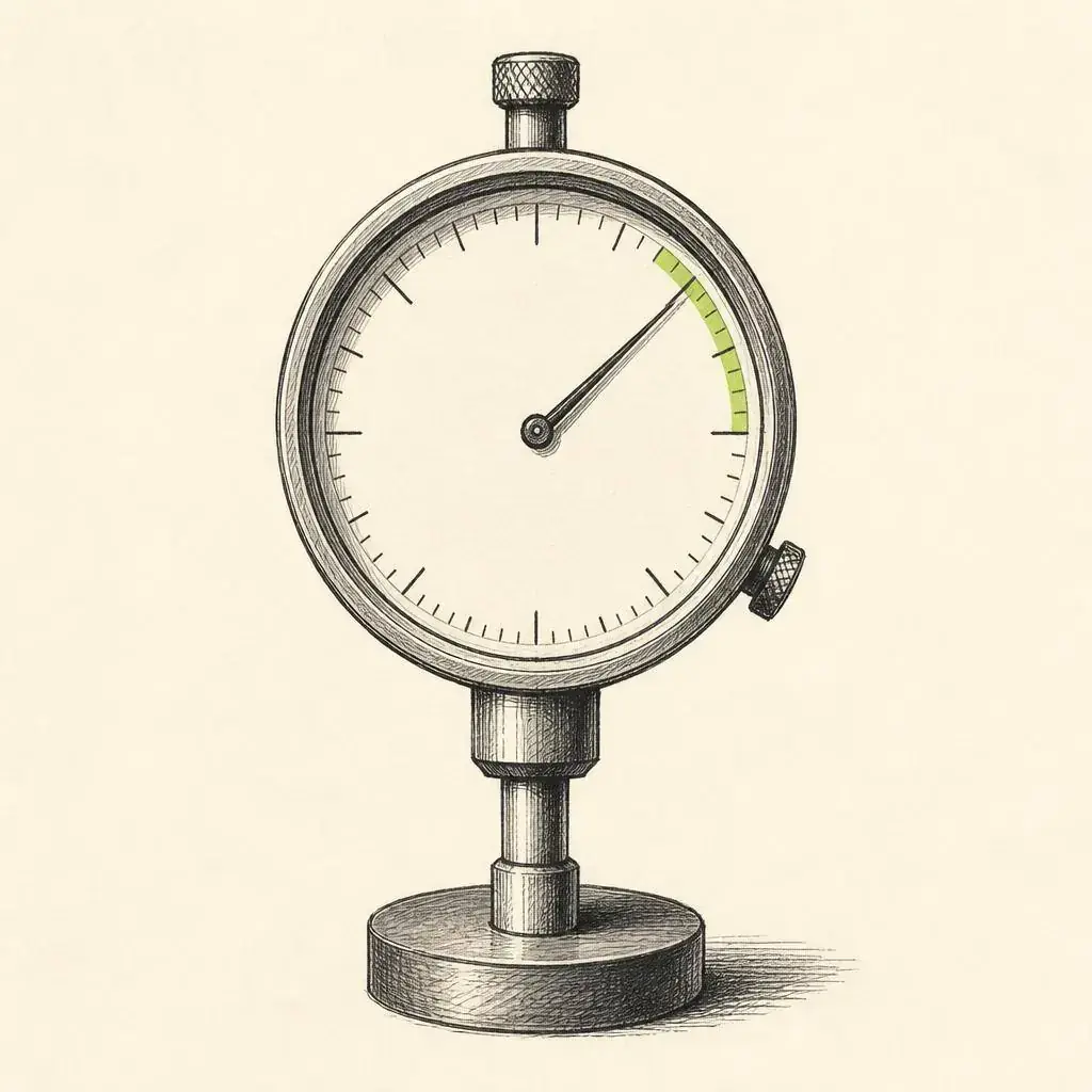 Ink sketch of a performance gauge